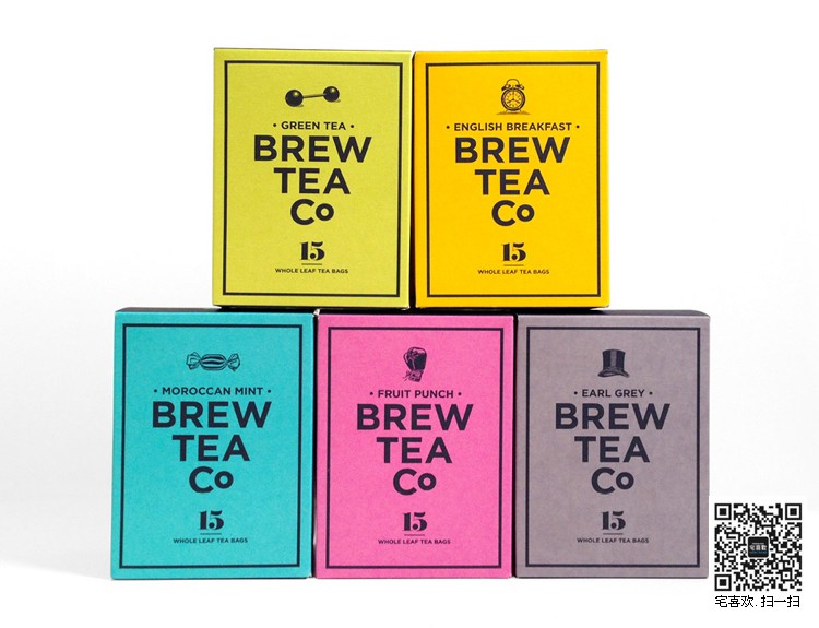 7种色彩7种茶趣-BREW茶包装